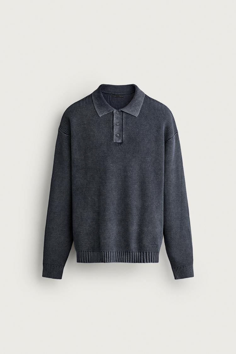 Polo punto algodon lavado