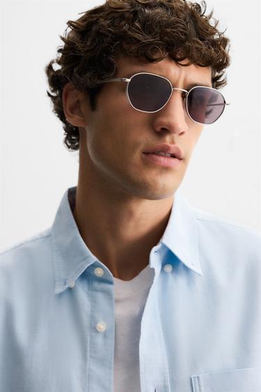 CHEMISE STRUCTURÉE OXFORD - Bleu ciel de Zara - Image 4