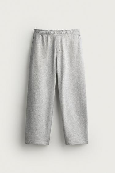 PANTALON DE JOGGING BASIQUE DÉCONTRACTÉ - Gris chiné de Zara
