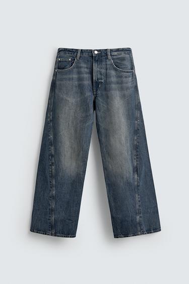 BAGGY FIT TWISTED-SEAM JEANS - Mid-blue by Zara - Image 6