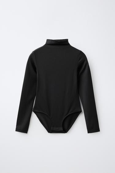 LONG-SLEEVE POLYAMIDE BODYSUIT — Black 1