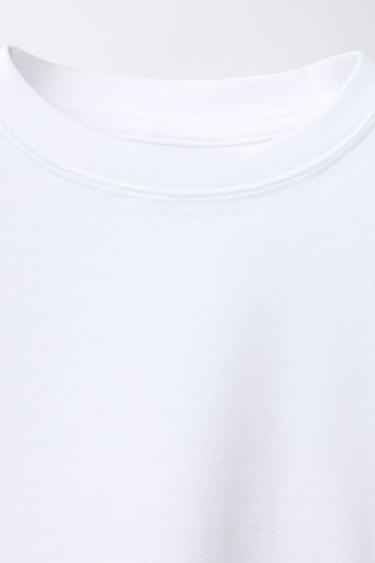 T-SHIRT COURT BASIQUE - Blanc de Zara - Image 2