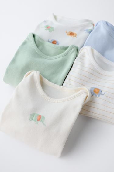 5-PACK OF ELEPHANT BODYSUITS - Multicoloured by Zara - Image 4