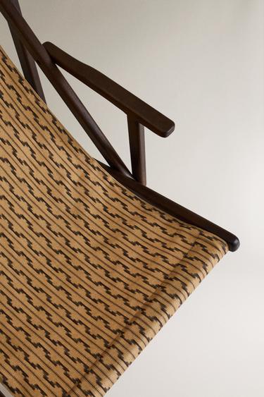 CHAISE LONGUE BOIS APPUI-TÊTE CUIR - Imprimée de Zara - Image 2