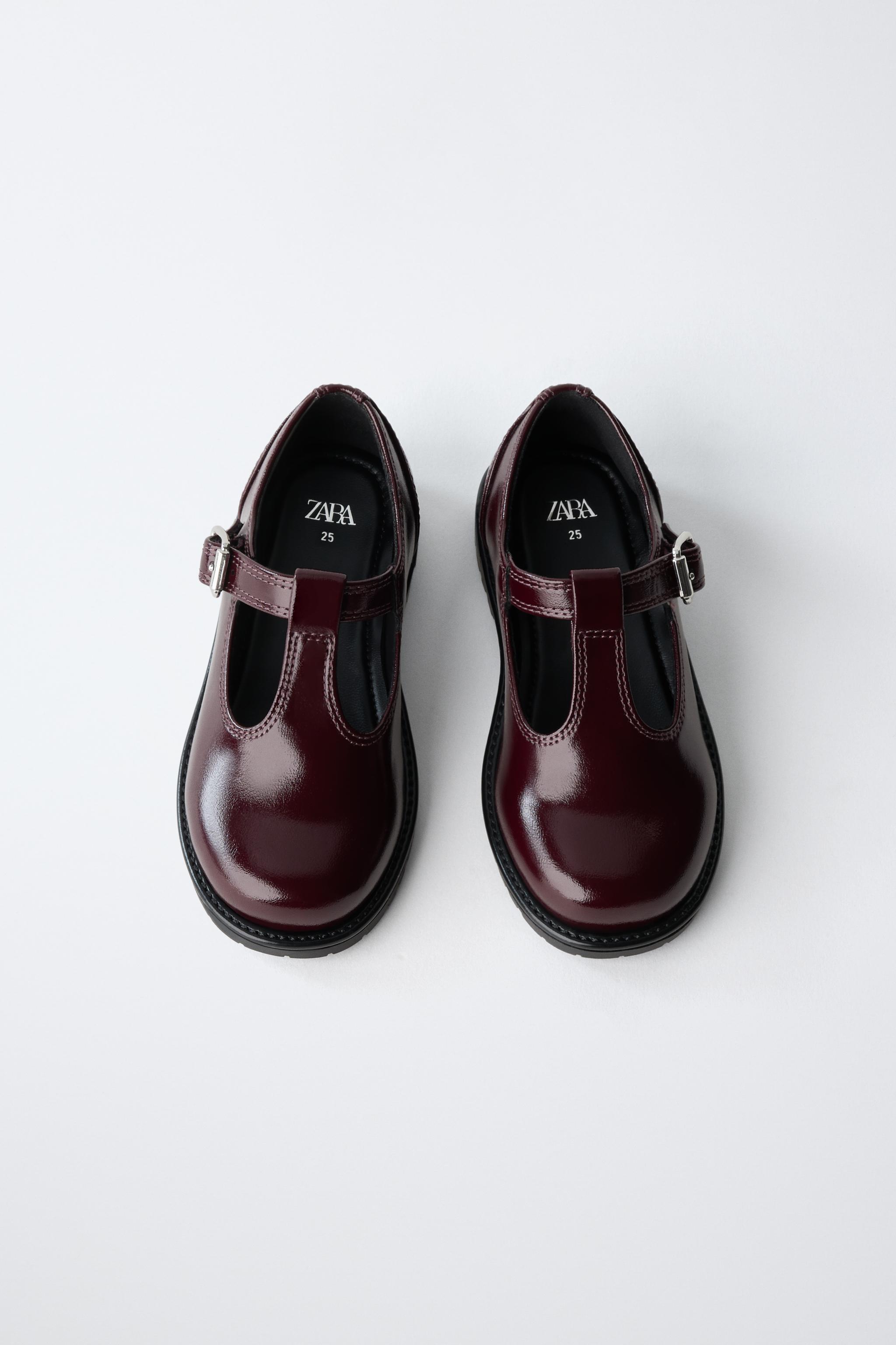 Обувь Zara T-STRAP BALLET FLATS — фото 4