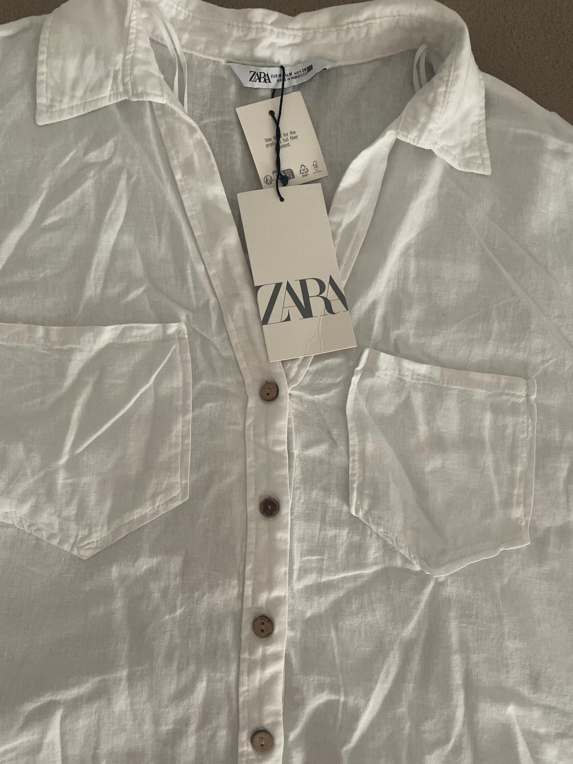 CROPPED LINEN BLEND SHIRT - Image 2