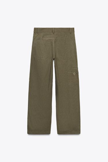 BALLOON CARGO TROUSERS - Dark khaki by Zara - Image 8