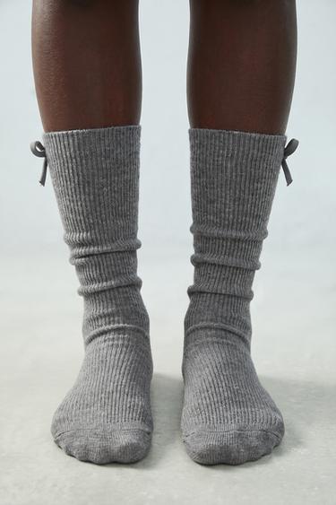 2-PACK OF HIGH BOW SOCKS - Black by Zara