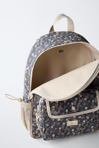 FLORAL SCHOOL BACKPACK - Blue by Zara - Image 4