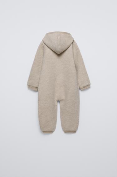 SWEAT À CAPUCHE EN LAINE - Sable de Zara - Image 1