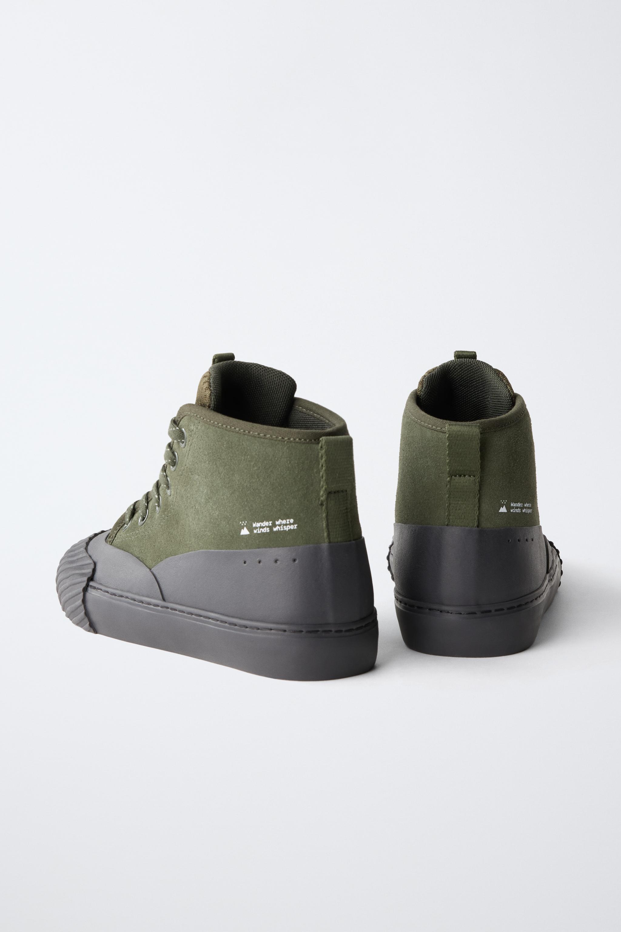 BASKETS MONTANTES EN CUIR