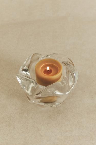THICK GLASS TEALIGHT HOLDER - Crystal by Zara - Image 5