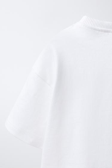 CROCHET PATCH T-SHIRT - White by Zara - Image 3