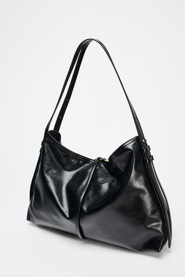METAL DETAIL BUCKET SHOULDER BAG - Black by Zara - Image 3
