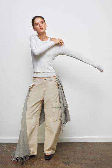 CARGOHOSE ZW COLLECTION - Cremefarben von Zara