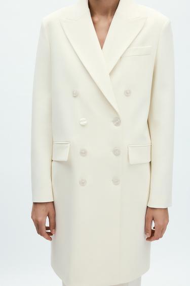 ZW COLLECTION LANGE JACKE - Cremefarben von Zara