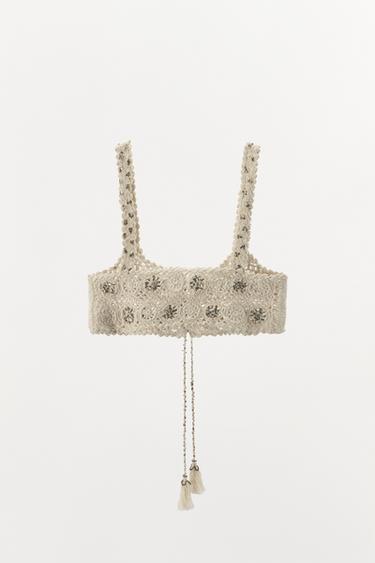 SOUTIEN-GORGE CROCHET FANTAISIE ÉDITION LIMITÉE - Écru de Zara - Image 4