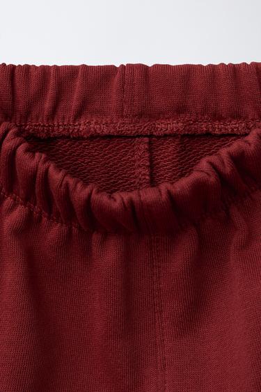 ENSEMBLE DE JOGGING SWEAT ET PANTALON DE JOGGING AVEC INSCRIPTION - Grenat de Zara - Image 3