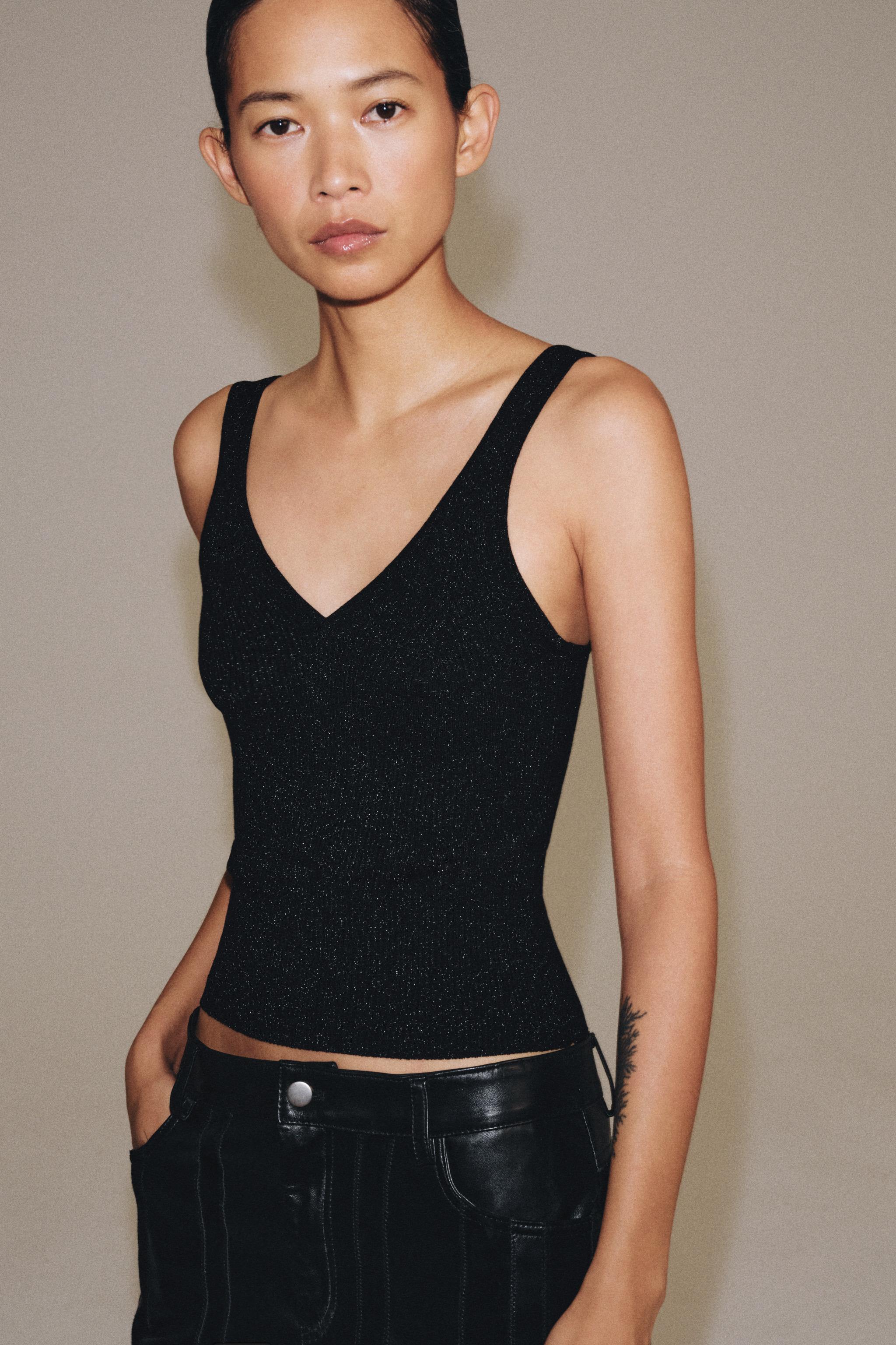 KNIT STRAP TOP