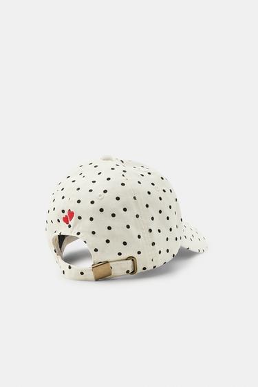 CASQUETTE SERGÉ À POIS CŒURS BRODÉS - Écru de Zara - Image 5