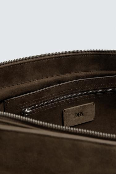 LEATHER CROSSBODY BAG - Brown by Zara - Image 5