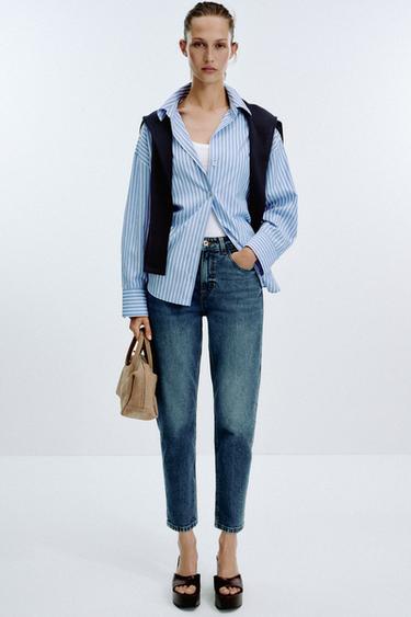 Z.01 MOM FIT COMFORT HIGH-WAIST JEANS - Blue by Zara