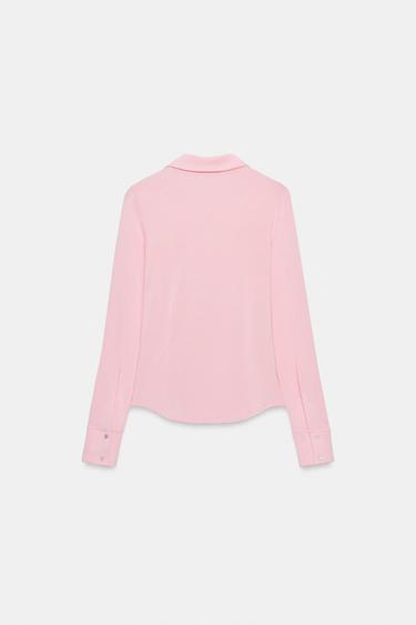 CHEMISE FLUIDE À MANCHES LONGUES - Rose de Zara - Image 5