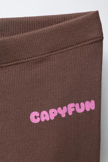 CAPIBARA CAPYFUN © RIBBED SWEATSHIRT AND LEGGINGS SET - Brown by Zara - Image 4