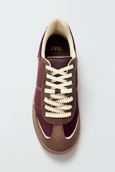 Zara SNEAKERS - Burgundy Red