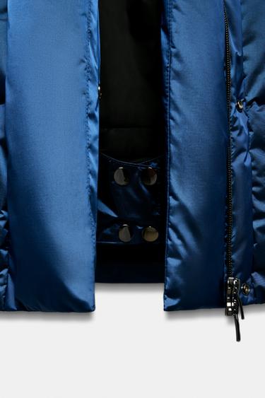 ANORAK QUILTED 80% DOWN 20% FEATHER HOODIE WATER-RESISTANT WINDPROOF RECCO® TECHNOLOGY SKI COLLECTION - Cobalt by Zara - Image 12