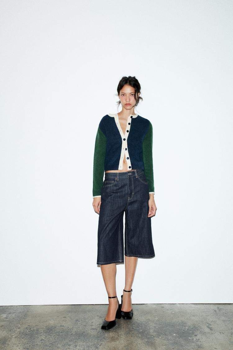COLOR BLOCK KNIT CARDIGAN only one ZARA United States