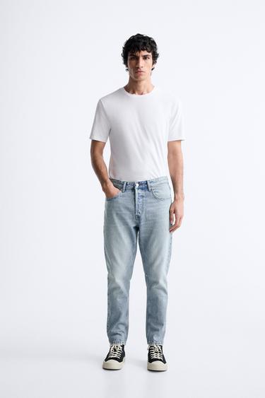 ДЖИНСЫ CROPPED SLIM — СИНИЙ от Zara — изображение 0