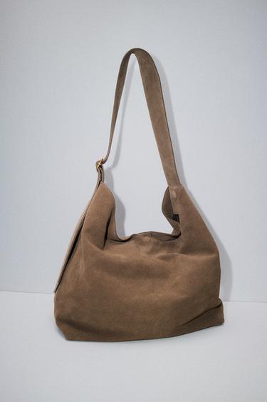 BOSSA MAXISAC AMB DETALL D'ANELLA DE PELL - Marró de Zara