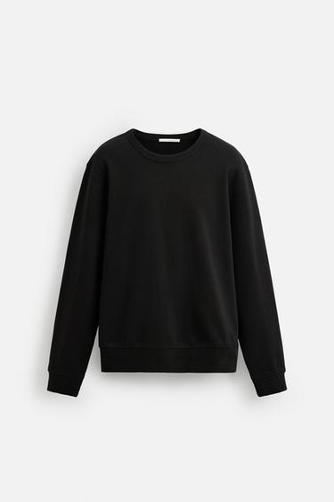 SUDADERA BÁSICA CREW NECK - Negro de Zara
