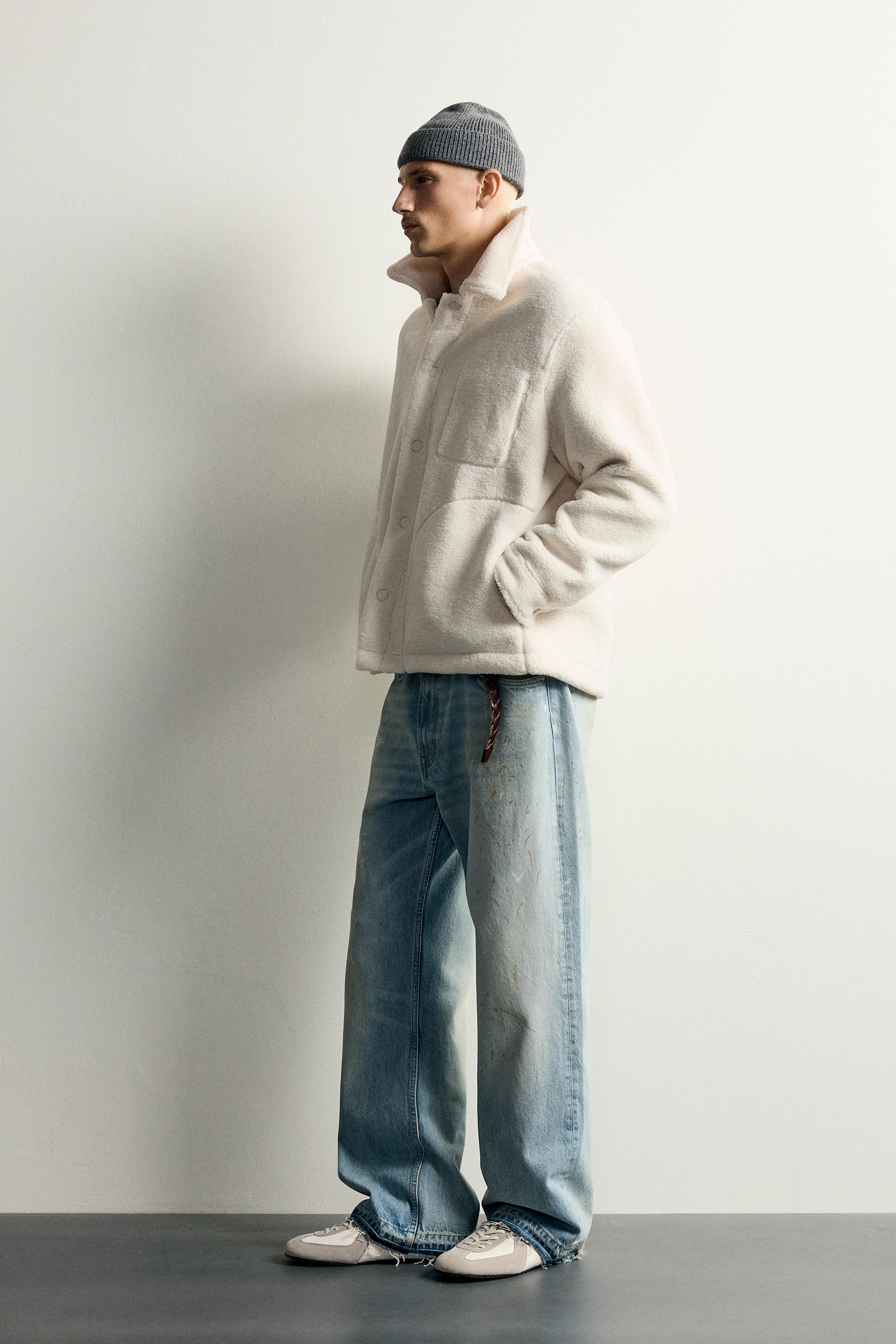 FAUX SHEARLING POCKET OVERSHIRT