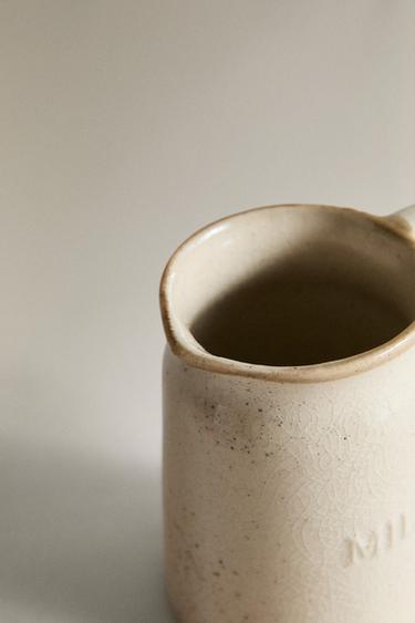 PICHET À LAIT EN GRÈS - Gris / Beige de Zara - Image 2