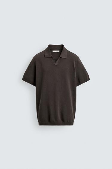 POLO PUNTO ESTRUTURA - Chocolate de Zara