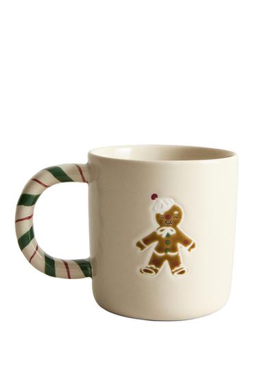 KIDS' CHRISTMAS GINGERBREAD STONEWARE MUG - Multicoloured by Zara