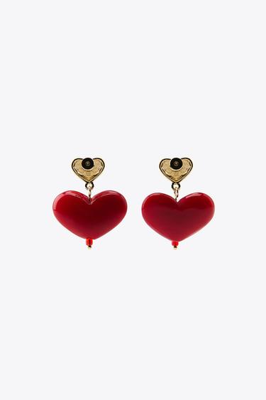 MIXED HEART EARRINGS - Golden by Zara - Image 3
