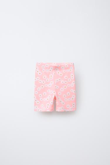 LEGGING RIB CICLISTA ESTAMPADO - Coral fuerte de Zara