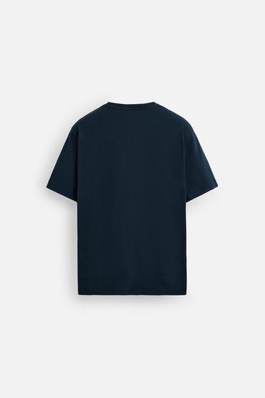 COMBINED PRINT T-SHIRT - Navy blue by Zara - Image 7