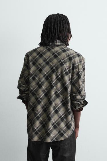 CHEMISE À CARREAUX - Grisâtre de Zara - Image 2