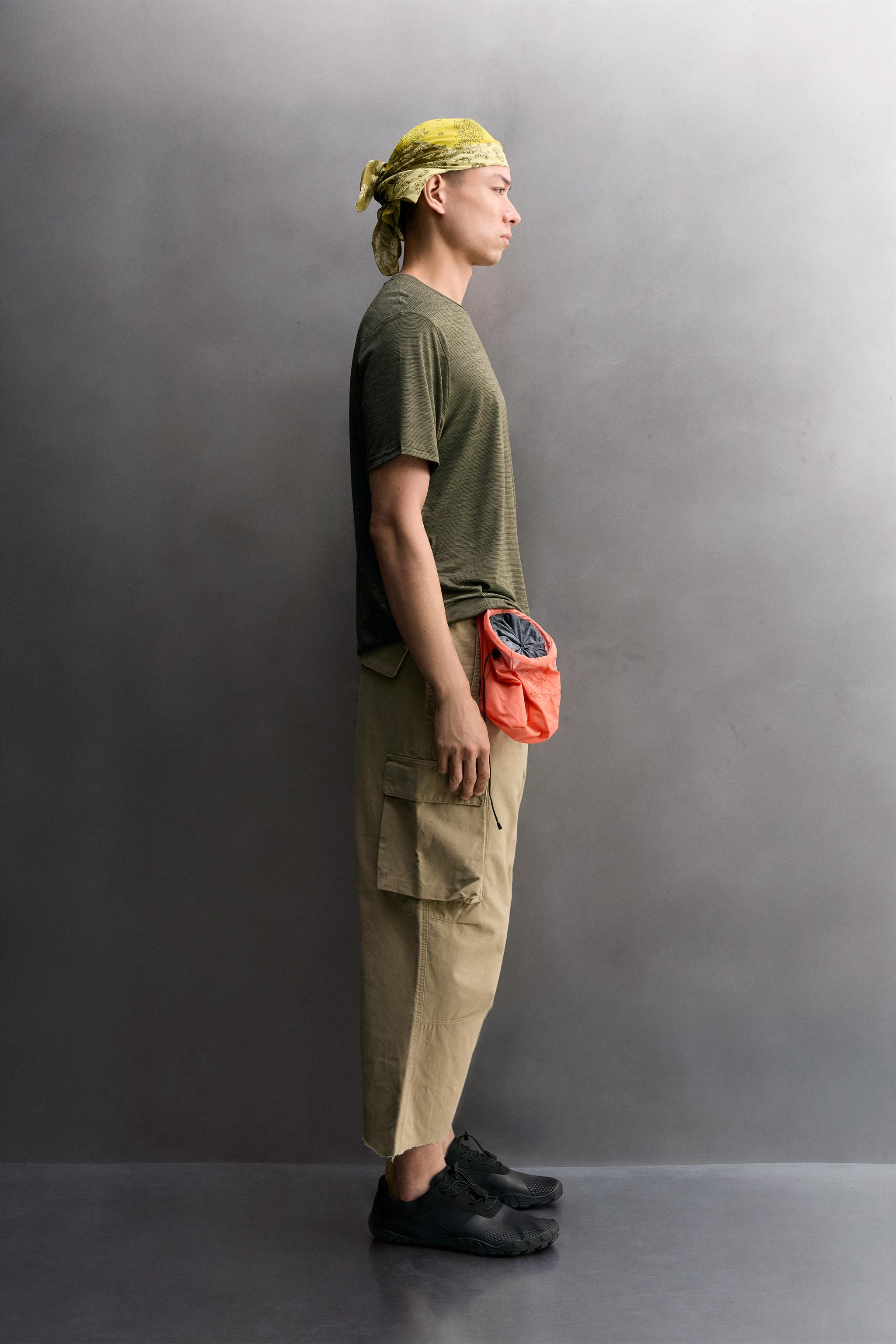 STRIPED TECHNICAL JACQUARD T-SHIRT