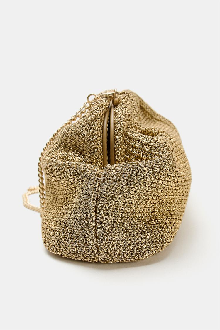 CARTERA DE MANO TRENZADA METÁLICA 5