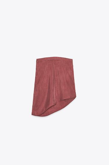 ASYMMETRIC BANDEAU TOP - Burgundy by Zara - Image 6
