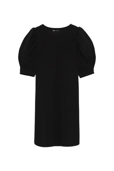 DRESS WITH SHORT FULL-BODIED SLEEVES