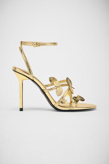 SANDALIA FANTASIA EFECTO METALIZADO - Oro de Zara