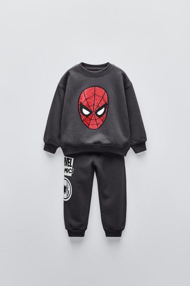 Zara SPIDER-MAN © MARVEL SWEATSHIRT AND PANTS MATCHING SET - Anthracite grey