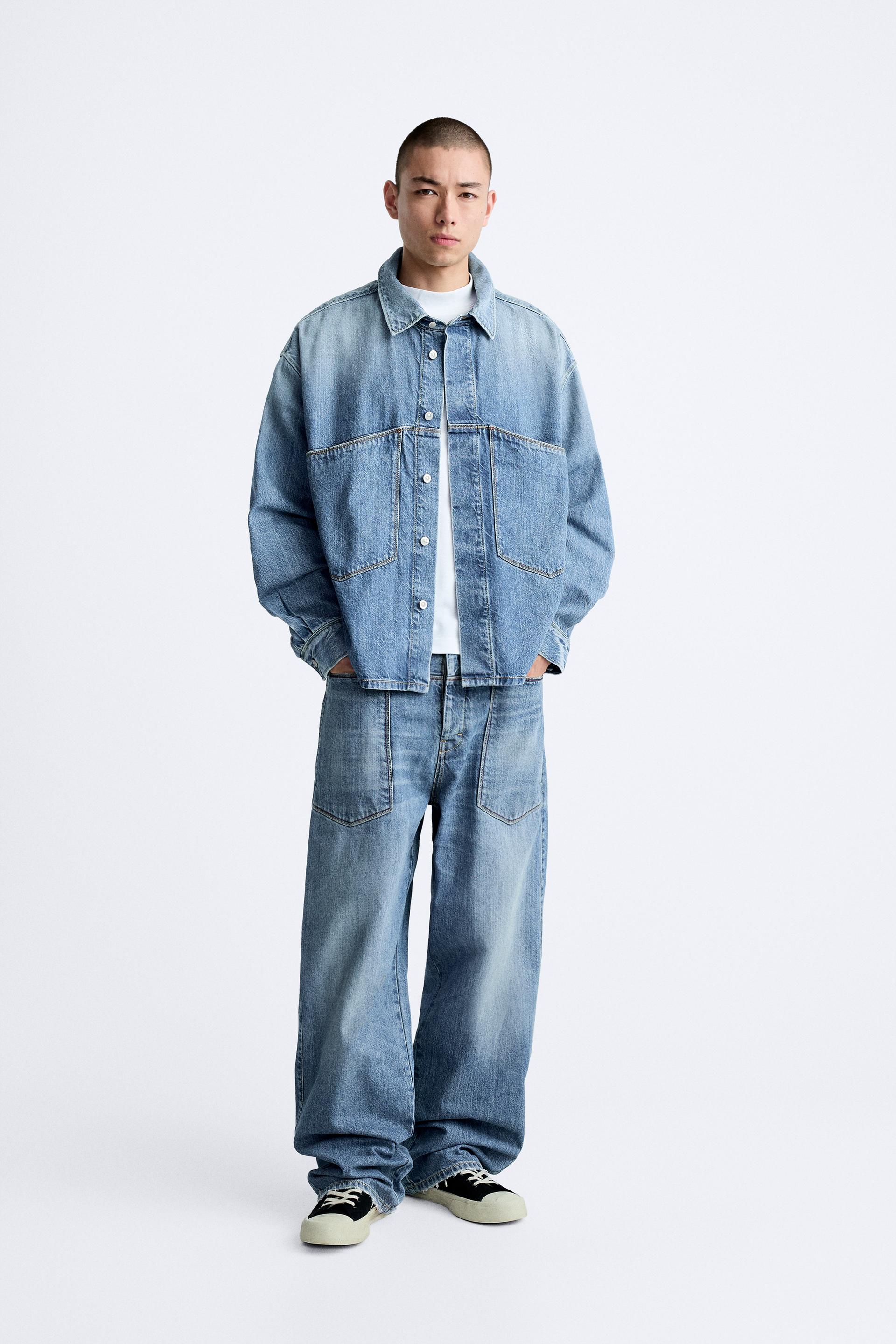 UTILITY JEANS WITH POCKETS - Stone