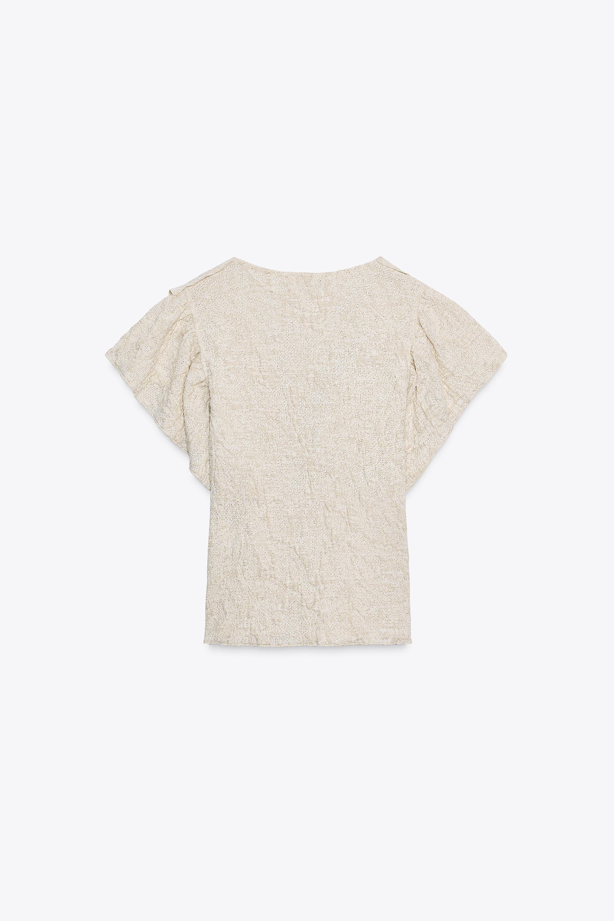 ワールド産業モロコNo.1 470 METALLIC THREAD JACQUARD TOP - Golden | ZARA United States